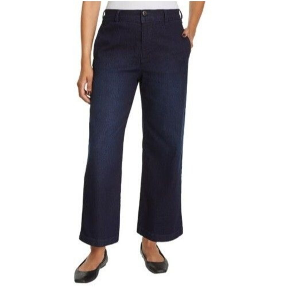 Ella Moss Women's Size 2 Wide Leg Crop Pant Dark Blue NWT